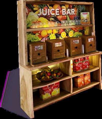 Juice Cabinet Teak 2 delig (180x25/45x200cm) image