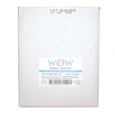 WOW Soft serve frozen yoghurt BIB (2x5 liter, 11 kg) image